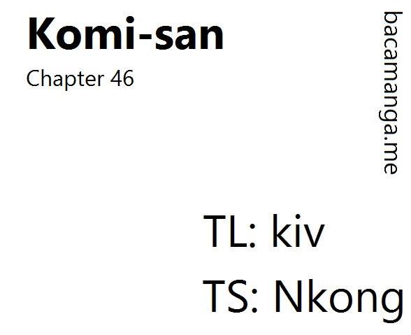 Komi-san wa Komyushou Desu. Chapter 46