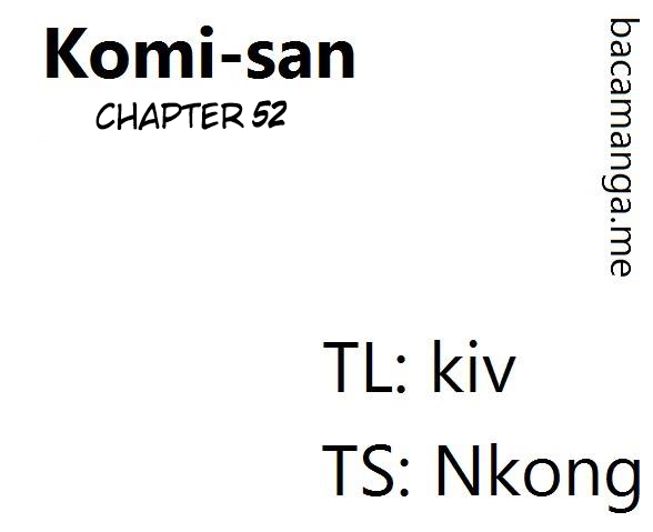 Komi-san wa Komyushou Desu. Chapter 52