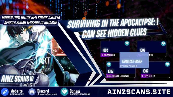 Surviving in the Apocalypse: I Can See Hidden Clues Chapter 9