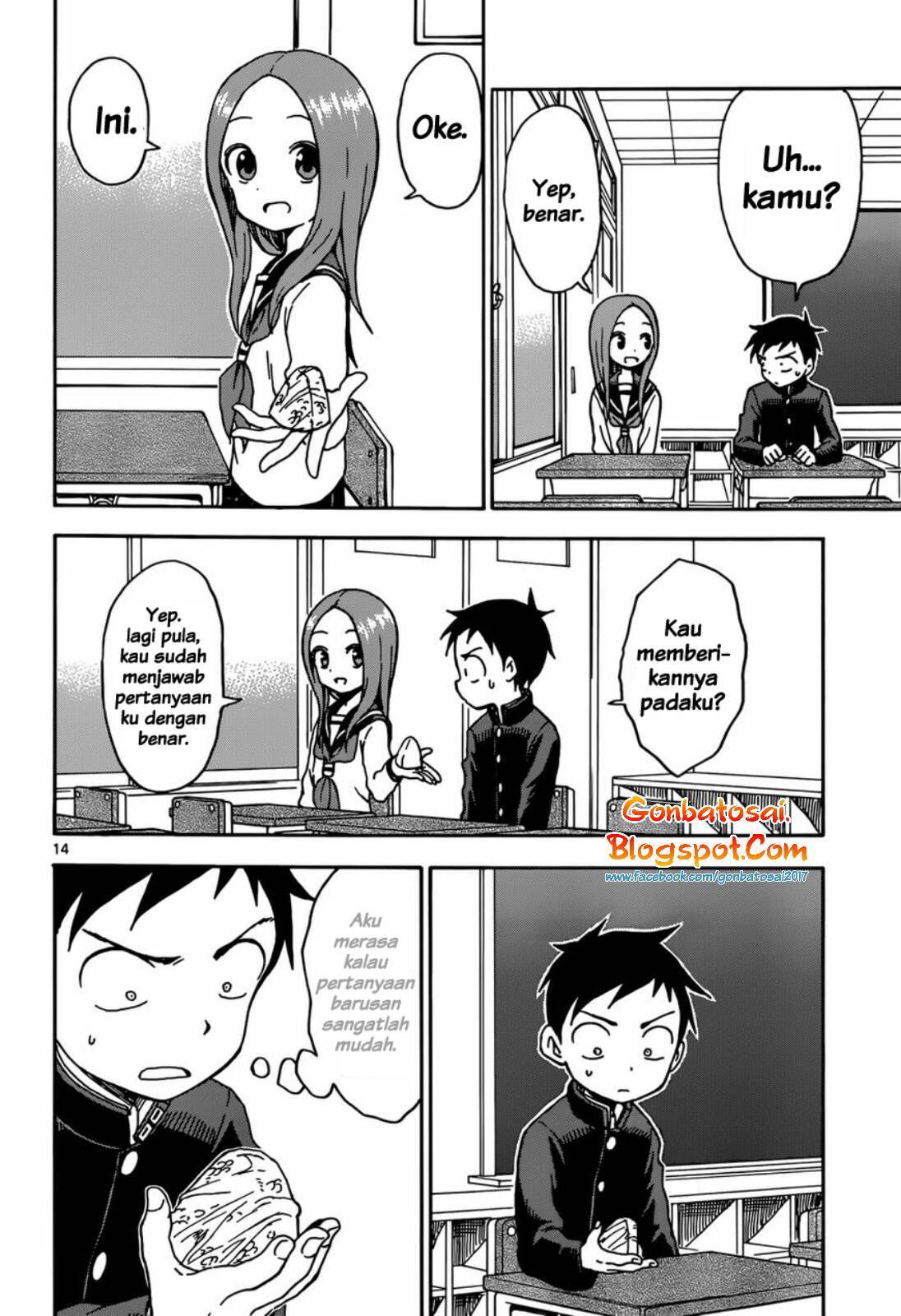 Karakai Jouzu no Takagi-san Chapter 54