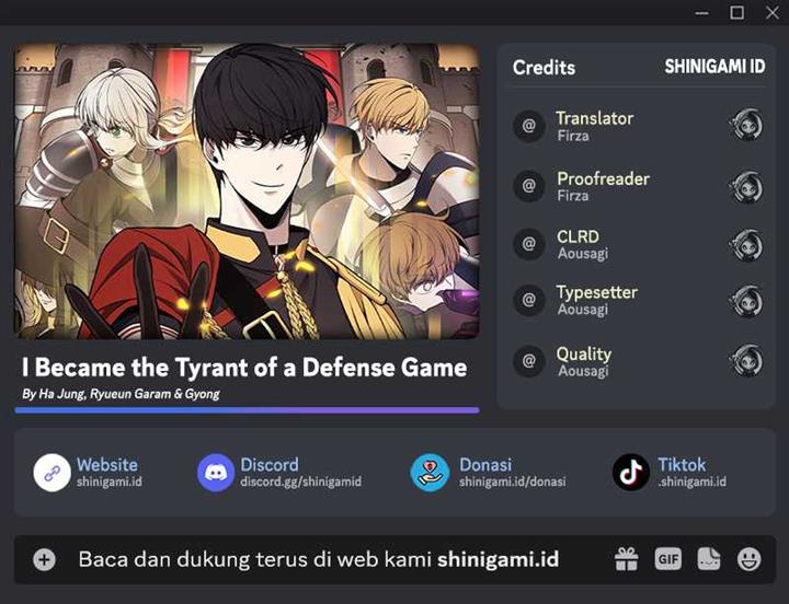 I Became the Tyrant of a Defense Game Chapter 58