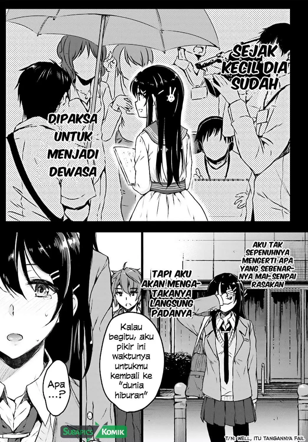 Seishun Buta Yarou wa Bunny Girl Senpai no Yume o Minai Chapter 09