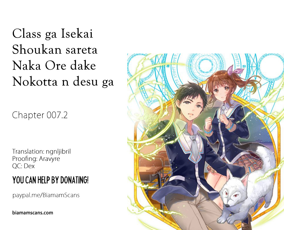 Class ga Isekai Shoukan sareta Naka Ore dake Nokotta n desu ga Chapter 7.2