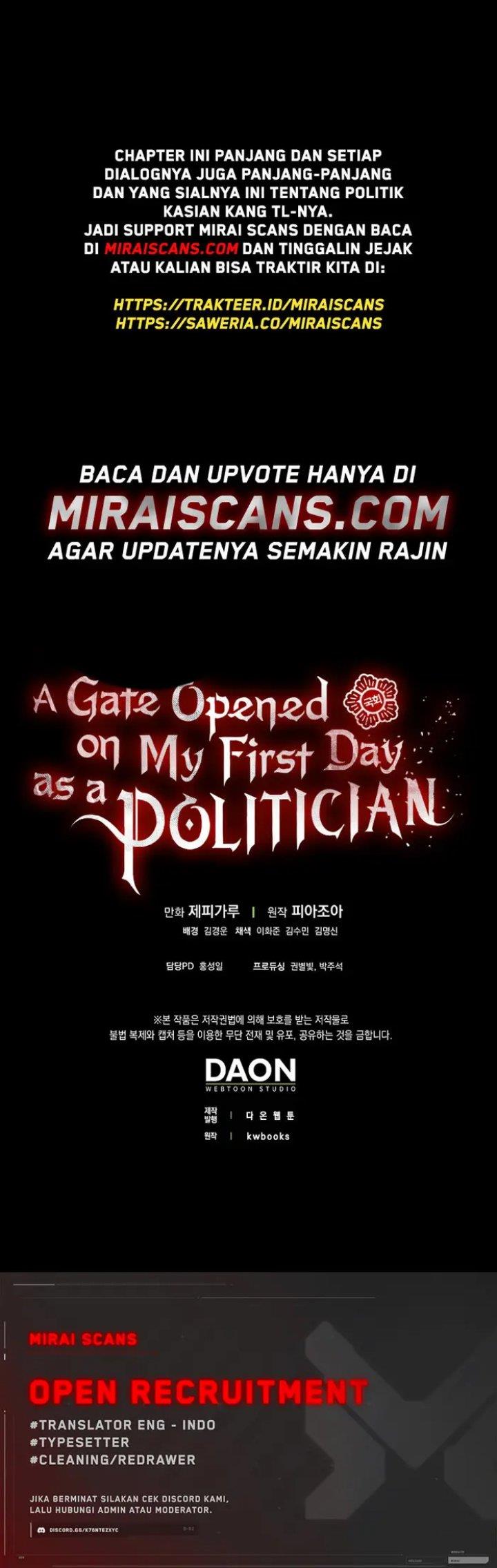 A Gate Opened on my First Day as a Politician Chapter 31