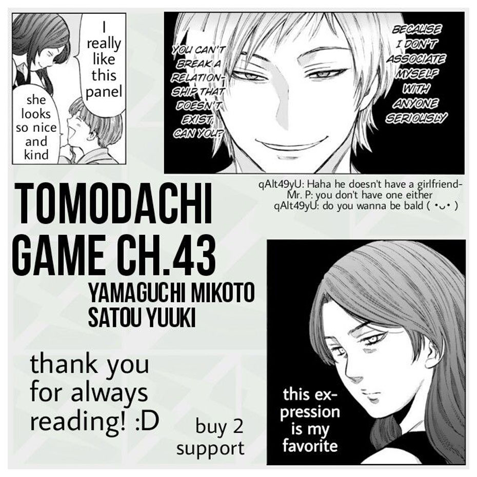 Tomodachi Game Chapter 43