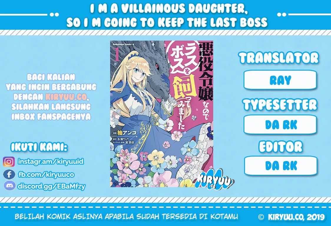 I’m a Villainous Daughter so I’m going to keep the Last Boss Chapter 01