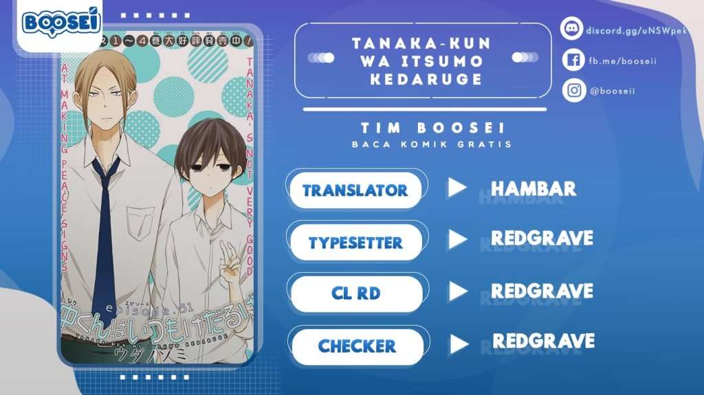 Tanaka-kun wa Itsumo Kedaruge Chapter 57