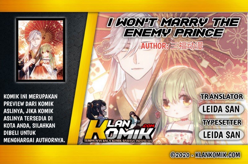 I Won’t Marry The Enemy Prince Chapter 11