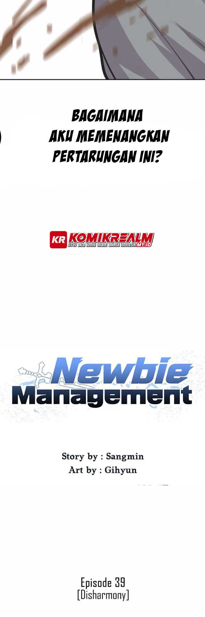Newbie Management Chapter 39